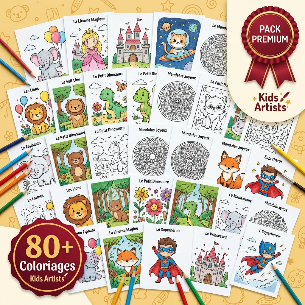 Pack Premium — 80+ Coloriages Imprimables pour Enfants